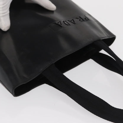 Prada Vintage Tote Leather, BLACK, LEATHER, Tote bag