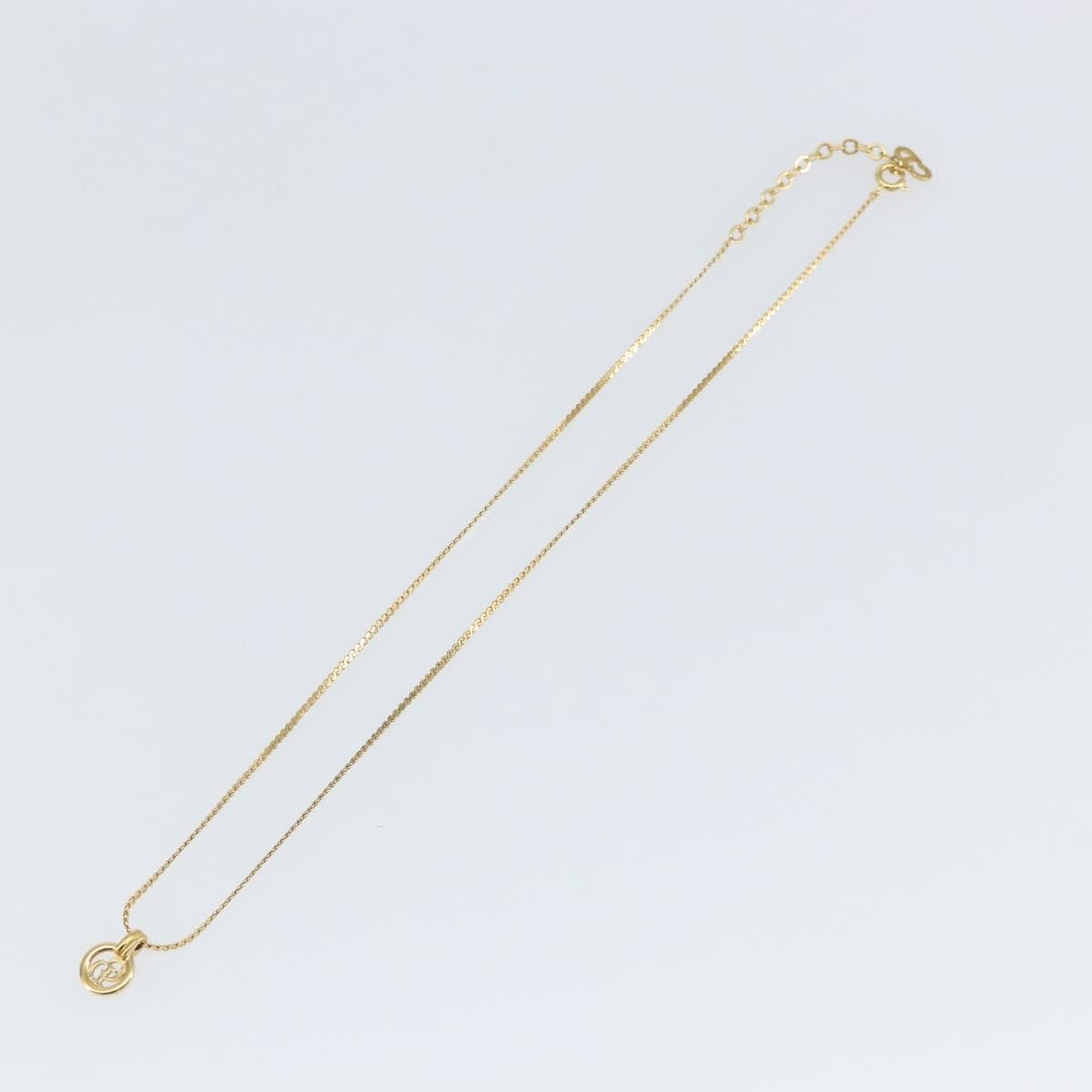 Christian Dior CD Pendant Necklace Metal, GOLD, METAL, Necklace