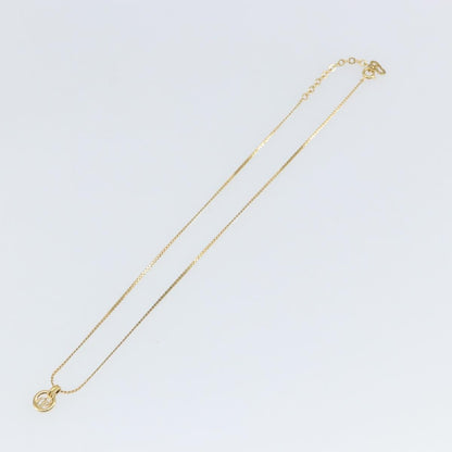 Christian Dior CD Pendant Necklace Metal, GOLD, METAL, Necklace