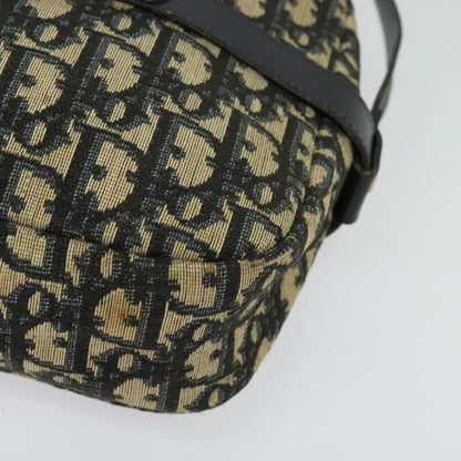 Christian Dior Vintage Trotter Shoulder Bag Canvas, NAVY, CANVAS, Shoulder bag