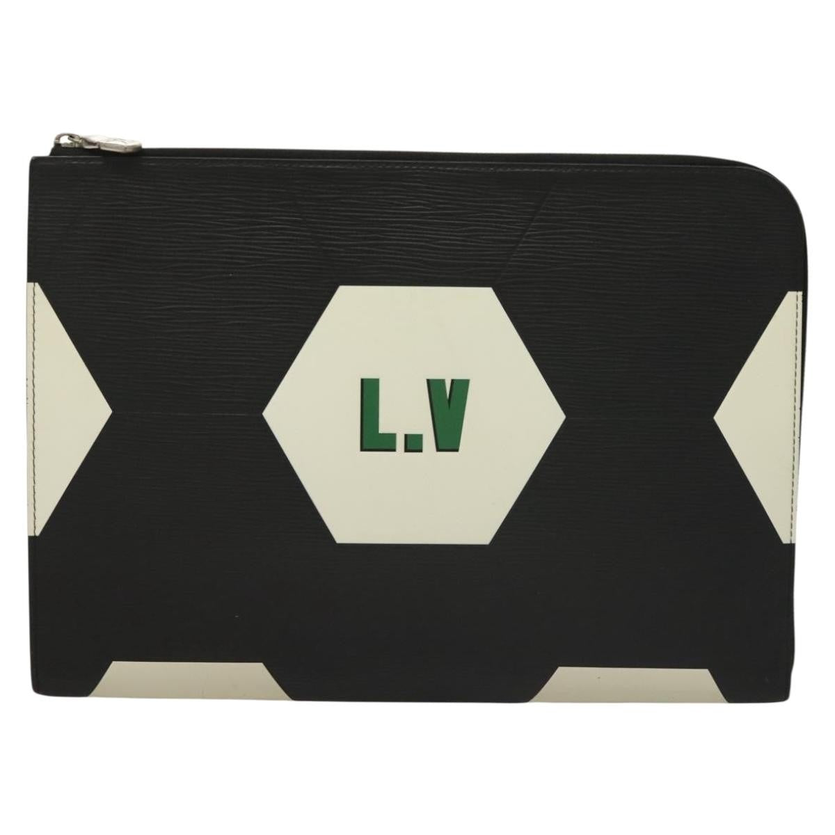 Louis Vuitton Pochette Jour Limited Edition FIFA World Cup Epi Leather, BLACK, LEATHER, Clutche & pouche