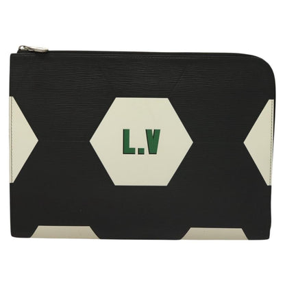 Louis Vuitton Pochette Jour Limited Edition FIFA World Cup Epi Leather, BLACK, LEATHER, Clutche & pouche