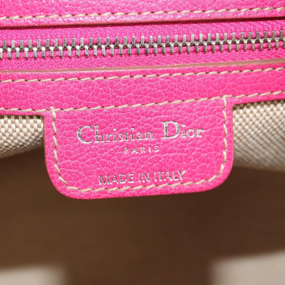 Christian Dior Cannage Handbag Canvas, PINK, CANVAS, Handbag
