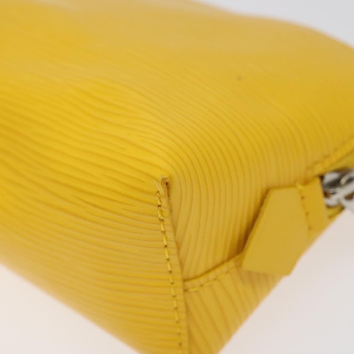 Louis Vuitton Cosmetic Pouch Epi Leather, YELLOW, LEATHER, Toiletry Case