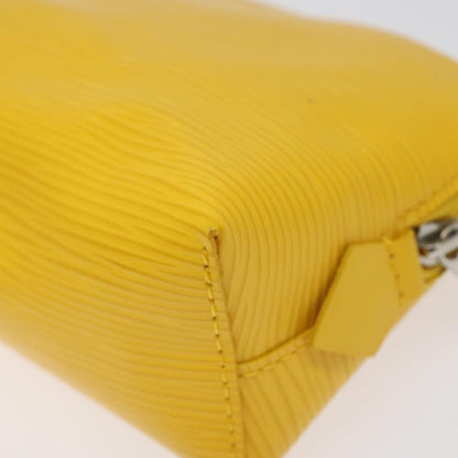 Louis Vuitton Cosmetic Pouch Epi Leather, YELLOW, LEATHER, Toiletry Case