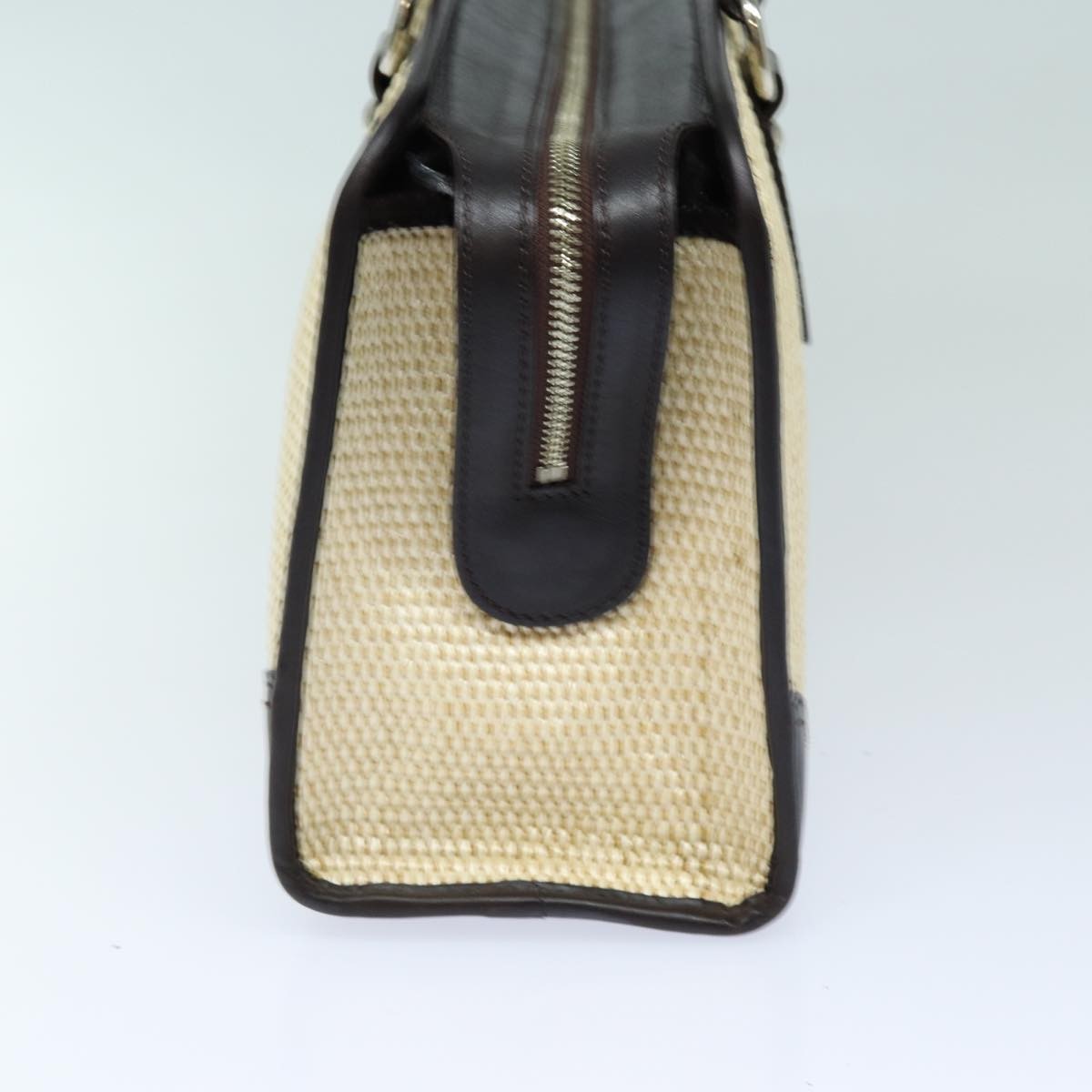 Burberry Vintage Handbag Leather, BEIGE, WOOD, Handbag