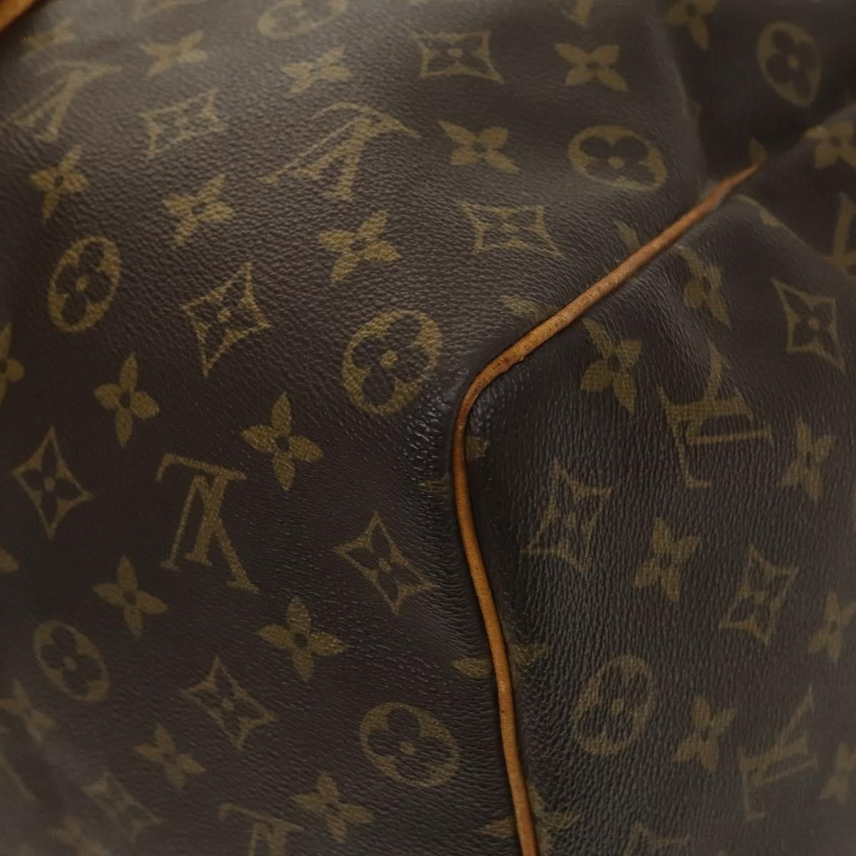 Louis Vuitton Keepall Bag Monogram Canvas, BROWN, CANVAS, Travel bag