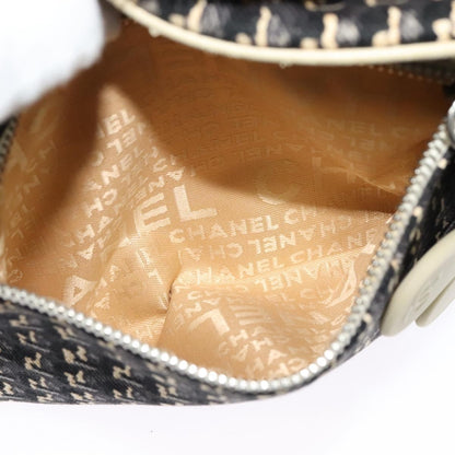 Chanel Vintage Clover Camera Bag Printed Canvas, BLACK, CANVAS, Shoulder bag