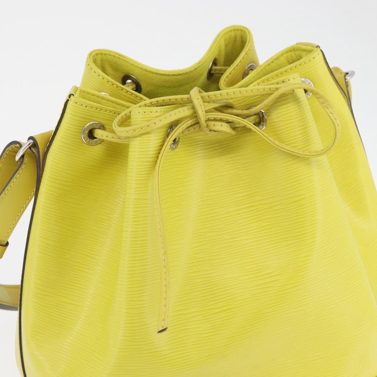 Louis Vuitton Petit Noe Handbag Epi Leather, Green, Leather, Handbag