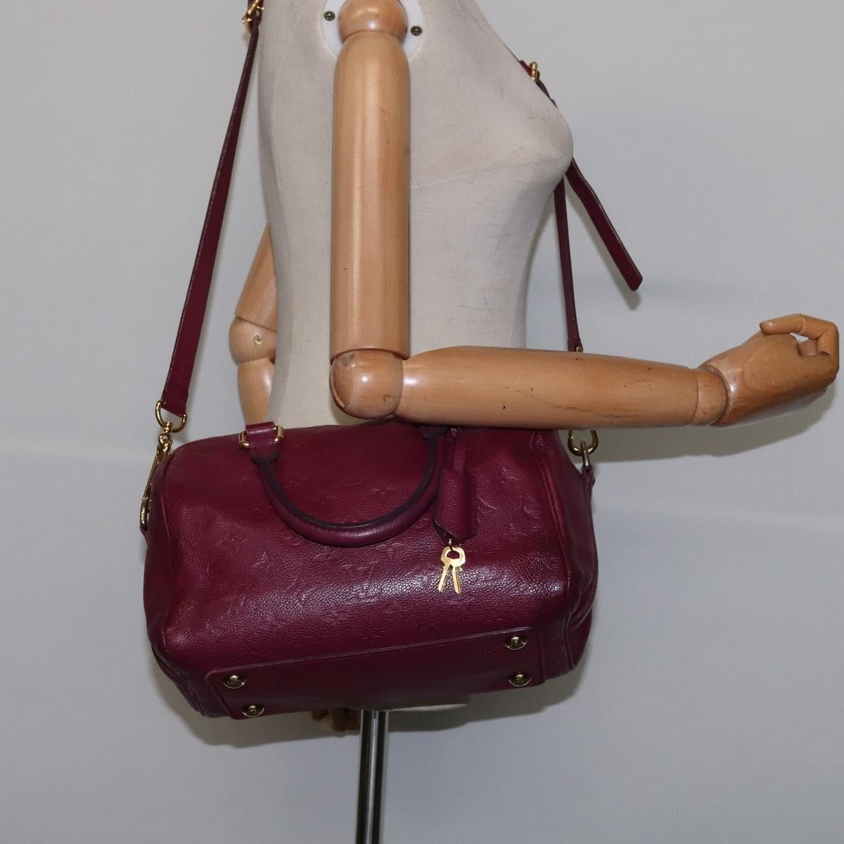 Louis Vuitton Speedy Bandouliere Bag Monogram Empreinte Leather, PURPLE, LEATHER, Handbag