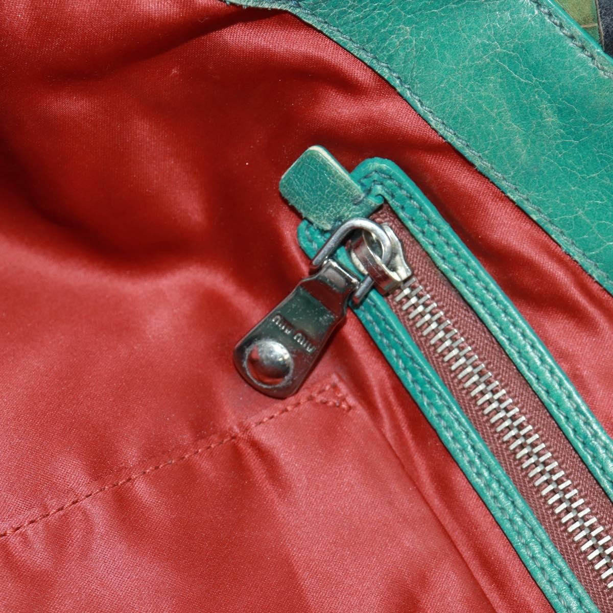 Miu Miu Chain Handle Bag Pleated Leather, Multicolour, Leather, Handbag