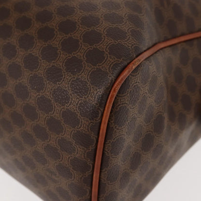Celine Vintage Macadam Handbag Canvas and Leather, BROWN, CANVAS, Handbag