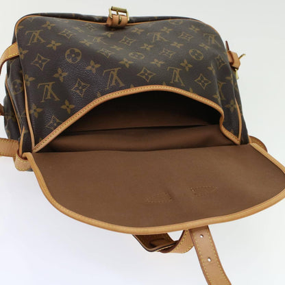 Louis Vuitton Saumur Handbag Monogram Canvas, BROWN, CANVAS, Shoulder bag