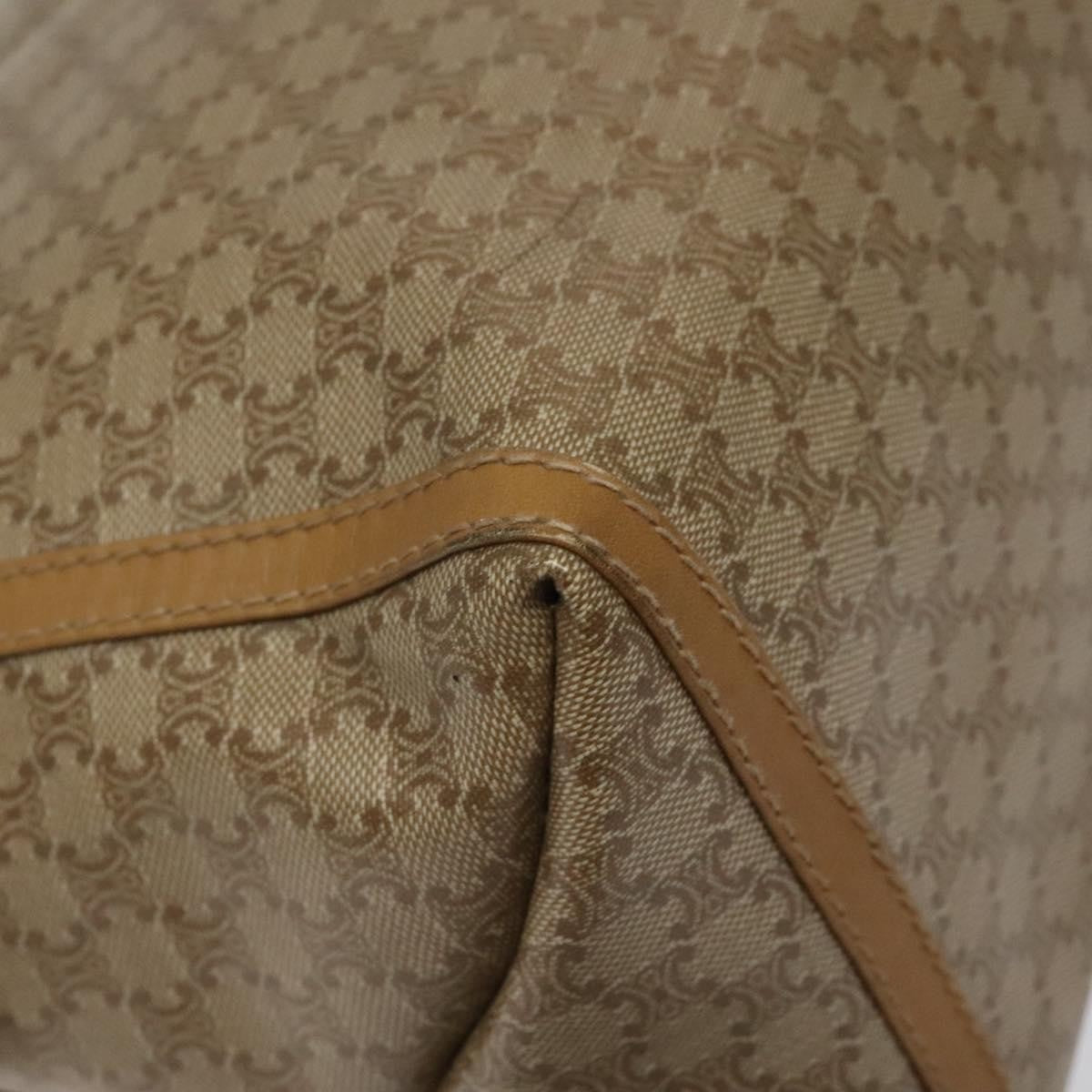 Celine Macadam Handbag Macadam with leather, BEIGE, CANVAS, Handbag