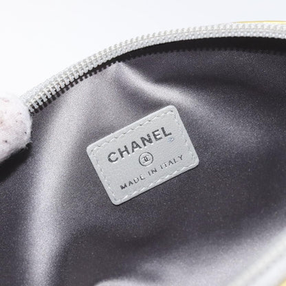 Chanel Vintage Toiletry Pouch Patent leather, Silver, Other, Clutch