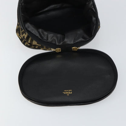 Fendi Vanity Clutch Canvas, BROWN, CANVAS, Clutche & pouche