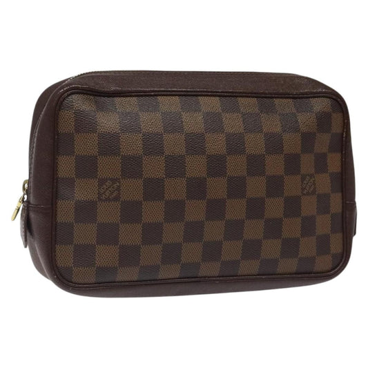 Louis Vuitton Trousse Toiletry Pouch Damier Canvas, BROWN, CANVAS, Toiletry Case