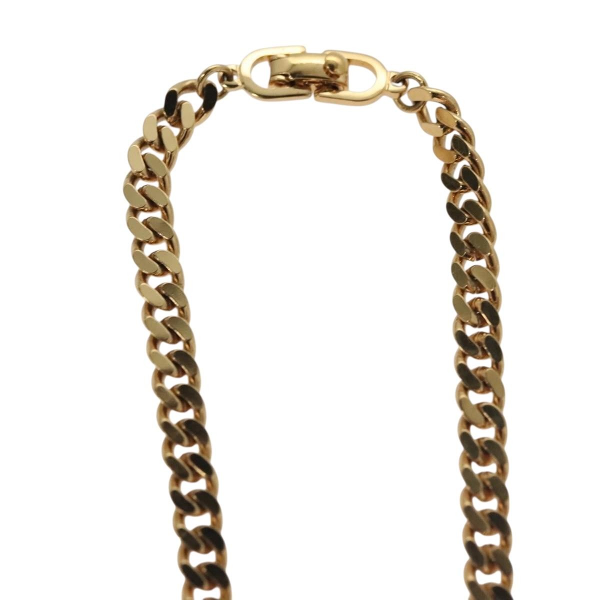 Christian Dior CD Pendant Necklace Metal and Crystals, GOLD, METAL, Bracelet