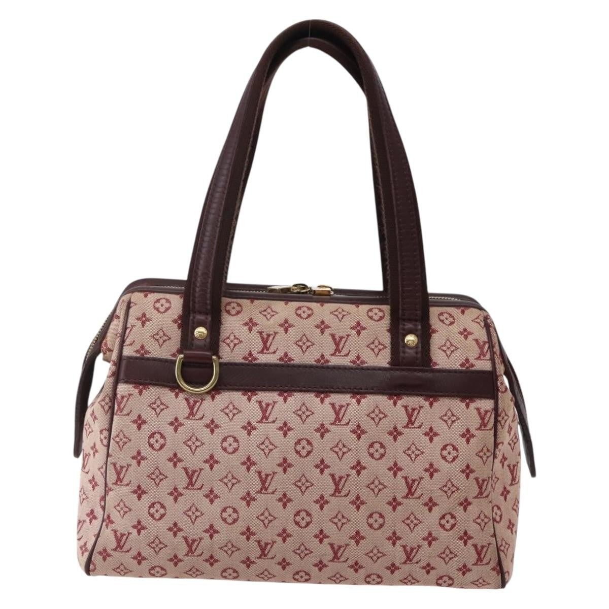 Louis Vuitton Josephine Handbag Mini Lin, RED, CANVAS, Handbag