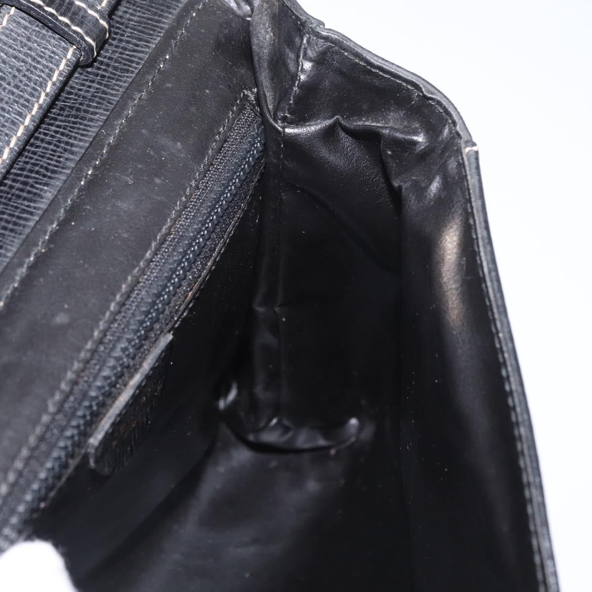 Celine Circle Logo Shoulder Bag Leather, BLACK, LEATHER, Shoulder bag