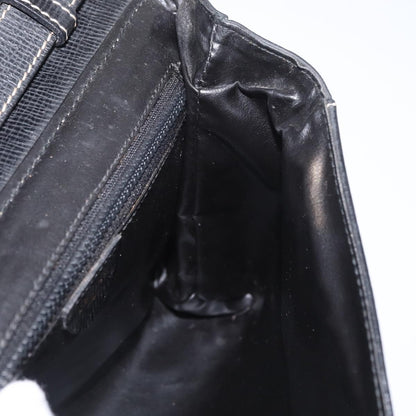 Celine Circle Logo Shoulder Bag Leather, BLACK, LEATHER, Shoulder bag