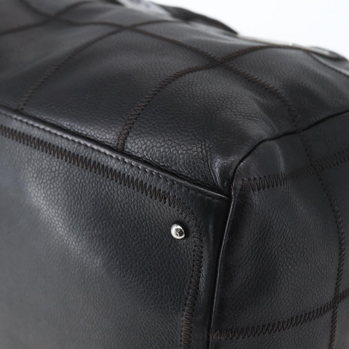Chanel Chocolate Bar CC Bowler Bag Caviar skin, BLACK, LEATHER, Handbag