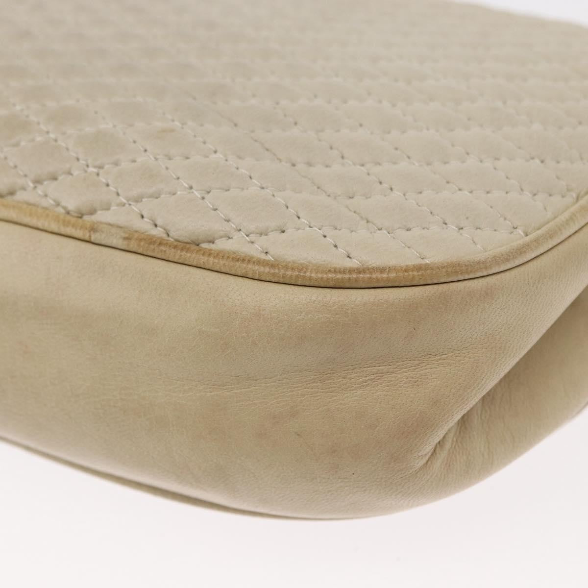 Bally Vintage Shoulder Bag Quilted leather, White, Leather, Shoulder Bag