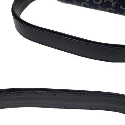 Celine Horse Carriage Shoulder bag Canvas and Leather, Navy, Canvas, Shoulder Bag