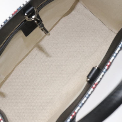 Gucci ICCUG Tote Embroidered Faux Raffia, MULTICOLOUR, CANVAS, Tote bag