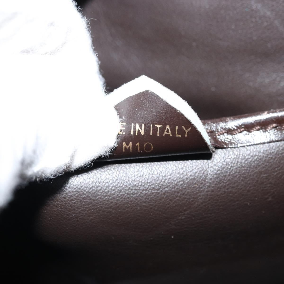 Celine Vintage Logo Top Handle Bag Leather, BROWN, LEATHER, Handbag