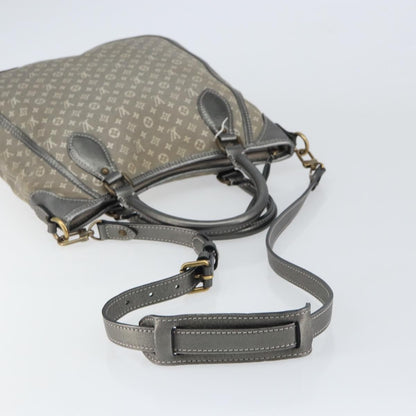 Louis Vuitton Angele Handbag Mini Lin, GRAY, CANVAS, Handbag