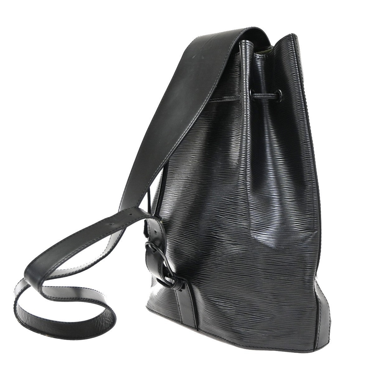 Louis Vuitton Sac a Dos Drawstring Backpack Epi Leather, BLACK, LEATHER, Backpack