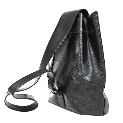 Louis Vuitton Sac a Dos Drawstring Backpack Epi Leather, BLACK, LEATHER, Backpack