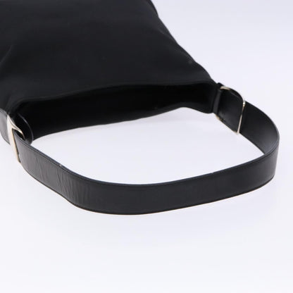 Salvatore Ferragamo Vala Shoulder Bag Canvas, BLACK, CANVAS, Shoulder bag