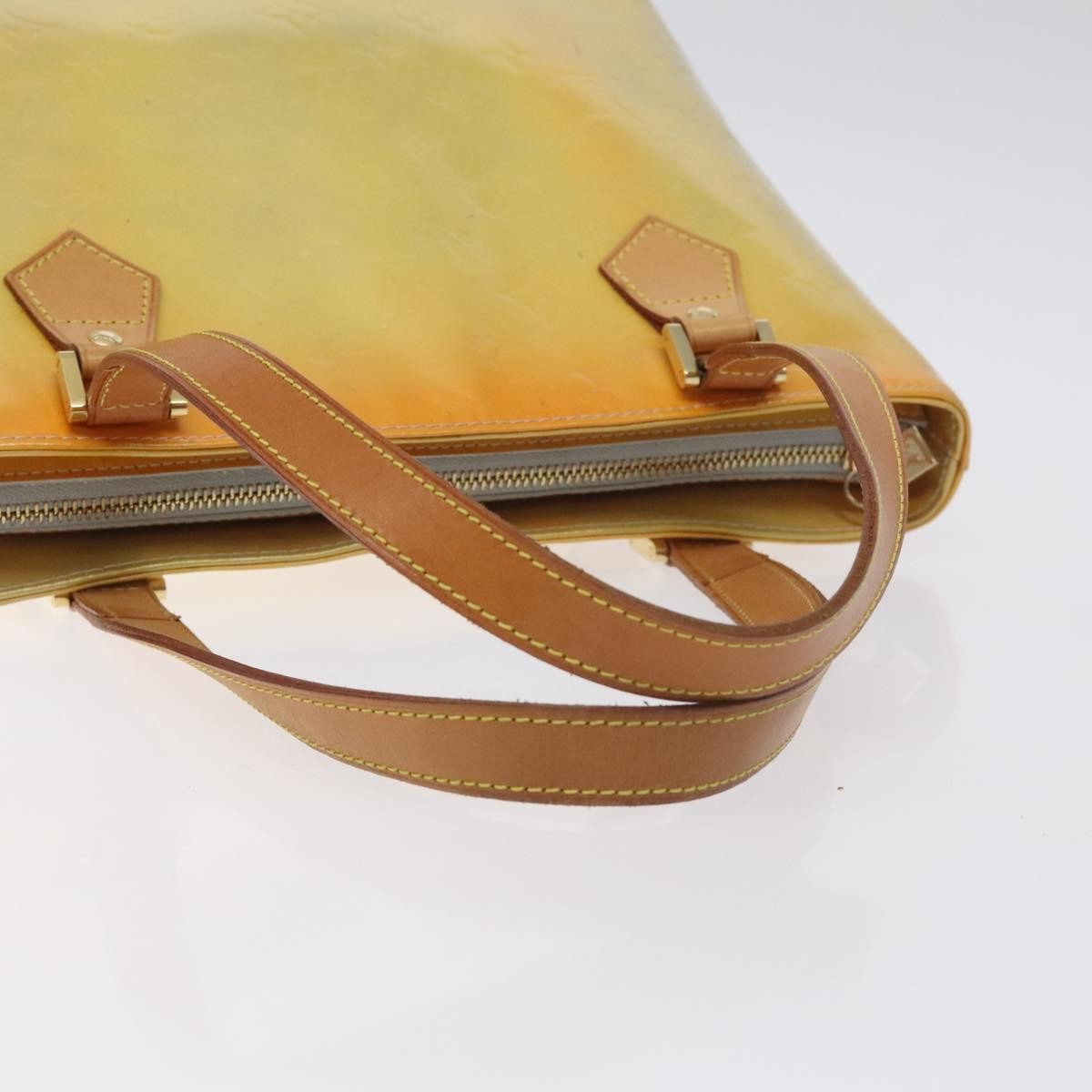 Louis Vuitton Houston Handbag Monogram Vernis, YELLOW, PATENT_LEATHER, Handbag