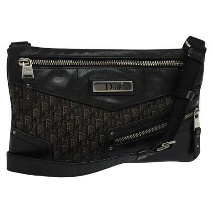 Christian Dior Vintage Trotter Shoulder Bag Canvas, BLACK, CANVAS, Shoulder bag