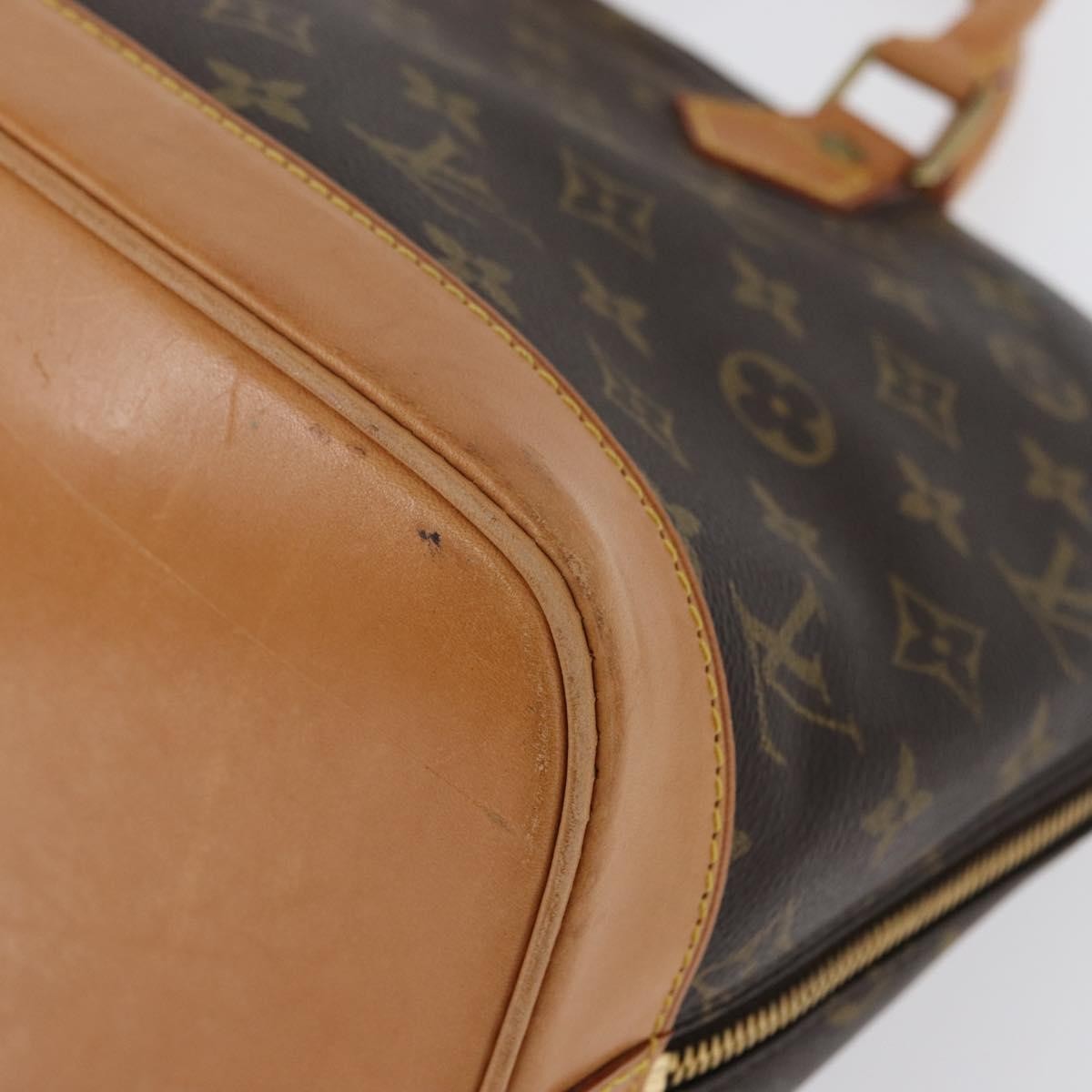 Louis Vuitton Alma Handbag Monogram Canvas, BROWN, CANVAS, Handbag