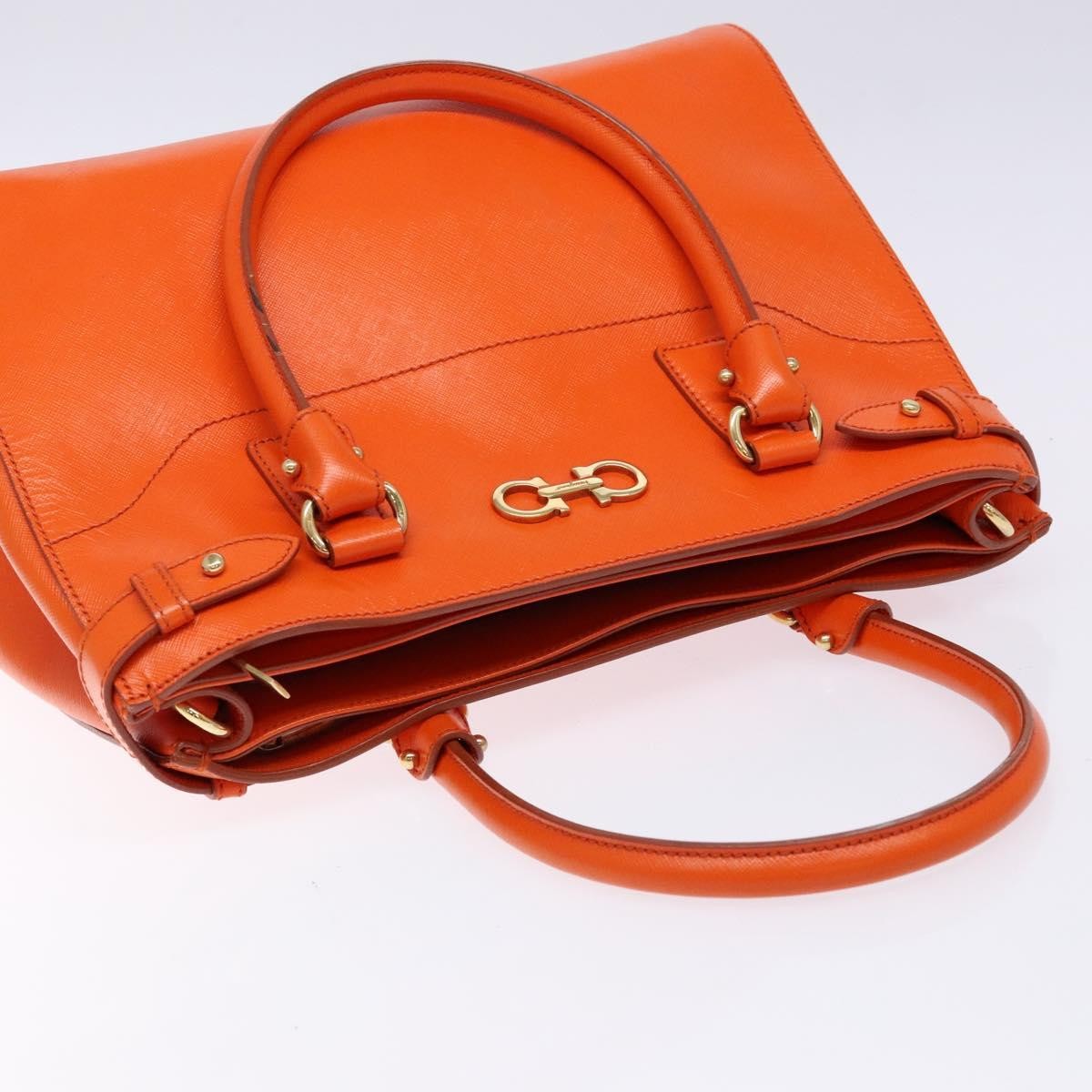Salvatore Ferragamo Batik Tote Leather, ORANGE, LEATHER, Tote bag