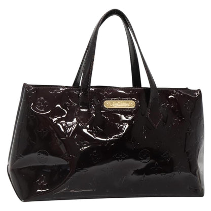 Louis Vuitton Wilshire Handbag Monogram Vernis, PURPLE, PATENT_LEATHER, Handbag