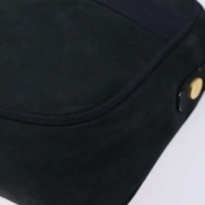 Salvatore Ferragamo Vala Shoulder Bag Suede, NAVY, SUEDE, Shoulder bag