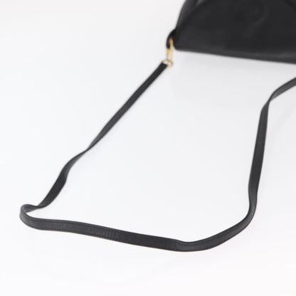 Gucci Vintage Flap Shoulder Bag Leather, BLACK, LEATHER, Shoulder bag