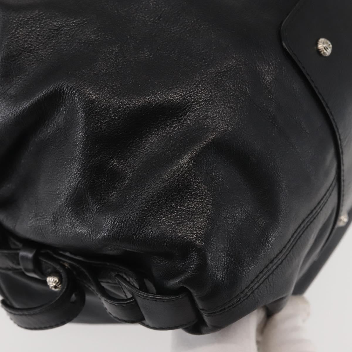 Salvatore Ferragamo Gancini Tote Leather, BLACK, LEATHER, Tote bag