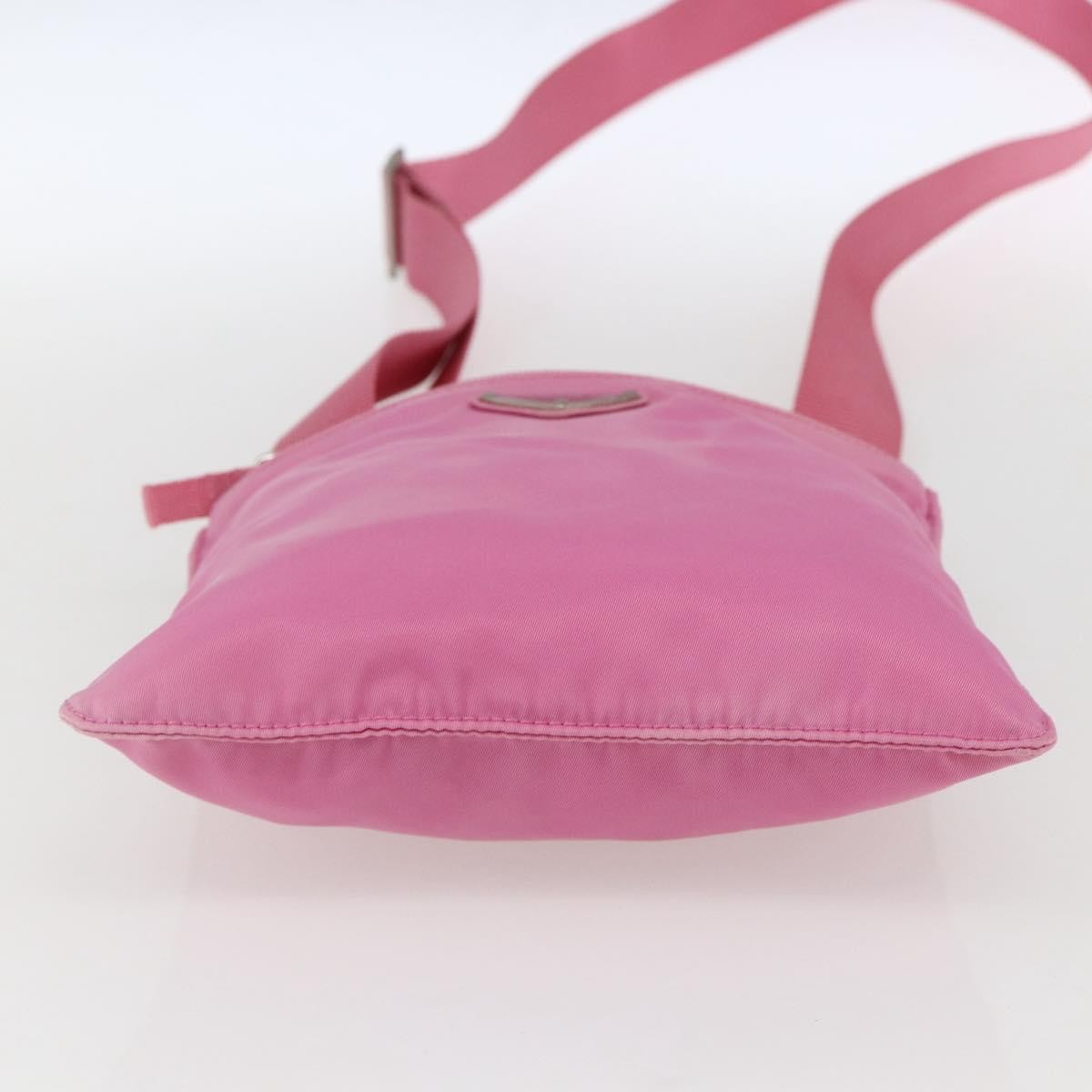 Prada Front Pocket Messenger Bag Tessuto, PINK, NYLON, Shoulder bag