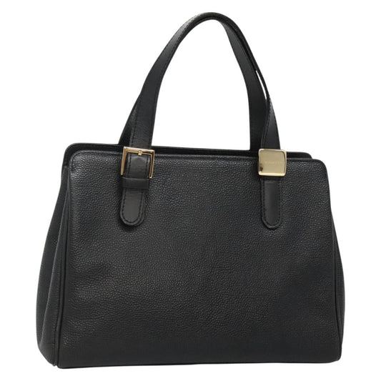 Burberry Vintage Handbag Leather, BLACK, LEATHER, Handbag