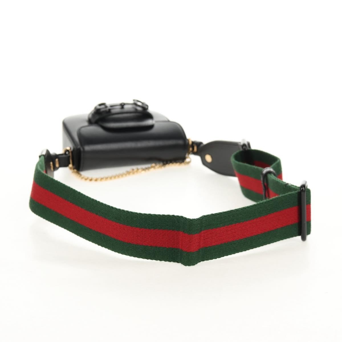 Gucci Vintage Horsebit Shoulder bag Leather, BLACK, LEATHER, Shoulder bag