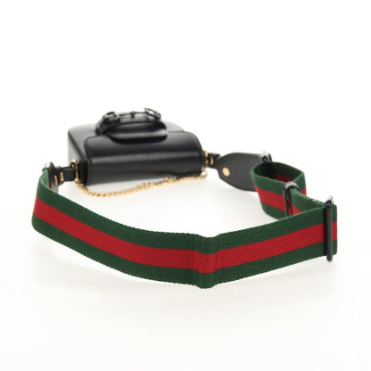 Gucci Vintage Horsebit Shoulder bag Leather, BLACK, LEATHER, Shoulder bag