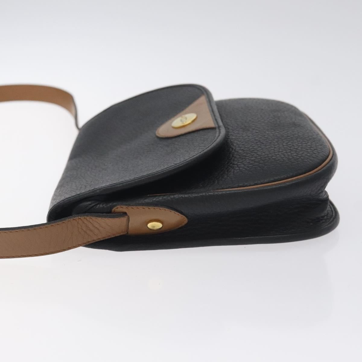 Christian Dior Vintage CD Flap Shoulder Bag Leather, BLACK, LEATHER, Shoulder bag