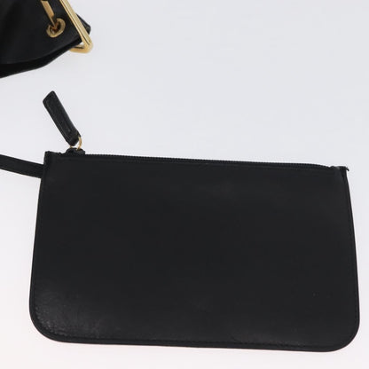 Gucci Vintage Bamboo Hobo Leather, BLACK, LEATHER, Tote bag