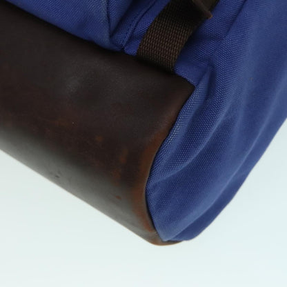 Prada Logo Backpack Canvas, BLUE, CANVAS, Backpack