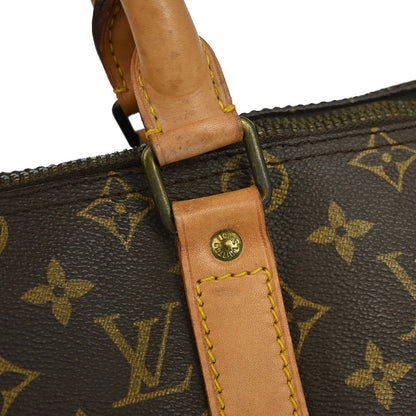Louis Vuitton Keepall Bag Monogram Canvas, BROWN, CANVAS, Travel bag